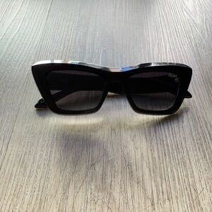 quay australia on the radio black cat eye retro polarized sunglasses eyewear NEW